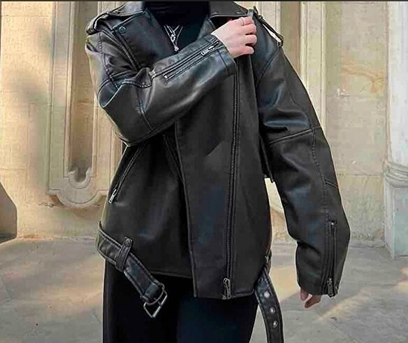 suni deri biker ceket