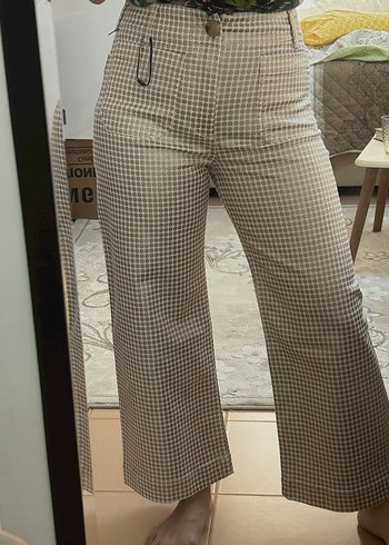 Zara Parlak Puantiyeli wide leg pantolon
