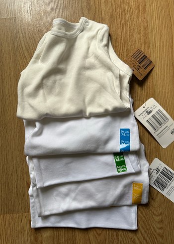 Beyaz Çocuk Atlet 4'lü Paket