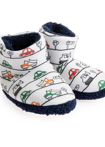 Çocuk Renkli Desenli Sıcak Ev Terlikleri - Görsel 6