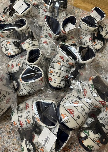 Çocuk Renkli Desenli Sıcak Ev Terlikleri - Görsel 3