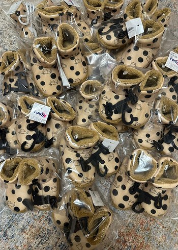 Çocuk Renkli Desenli Sıcak Ev Terlikleri - Görsel 2