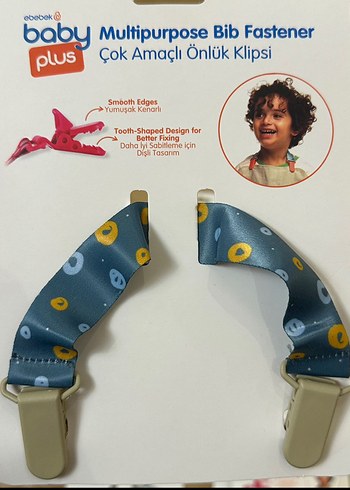 Renkli Baskılı Çok Amaçlı önlük Klipsi - Görsel 3