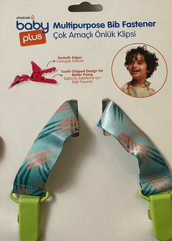 Renkli Baskılı Çok Amaçlı önlük Klipsi - Görsel 2