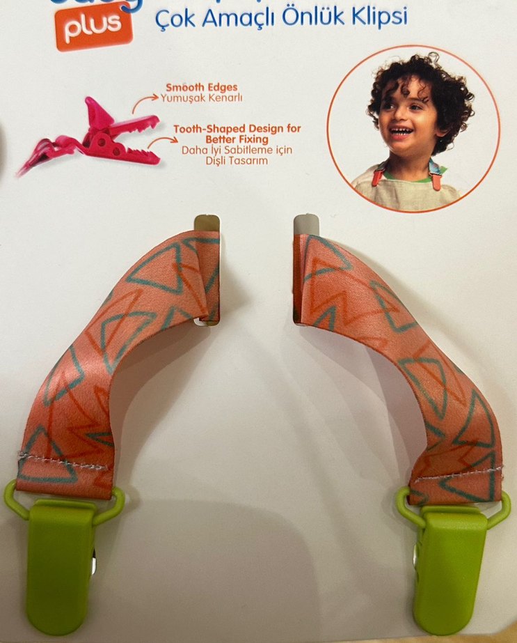 Renkli Baskılı Çok Amaçlı önlük Klipsi - Görsel 4