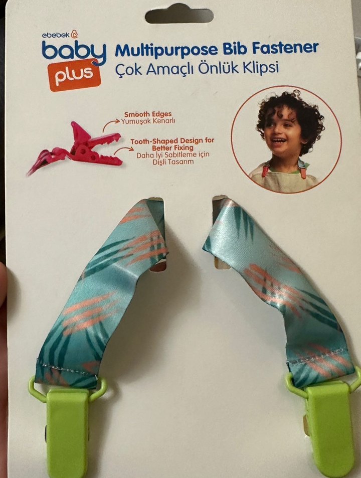 Renkli Baskılı Çok Amaçlı önlük Klipsi - Görsel 2