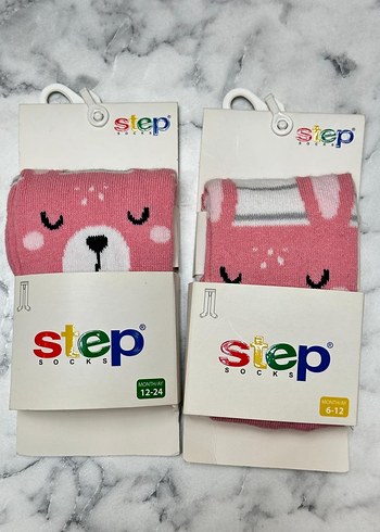 Kız Çocuk Pembe külotlu çorap - Görsel 3