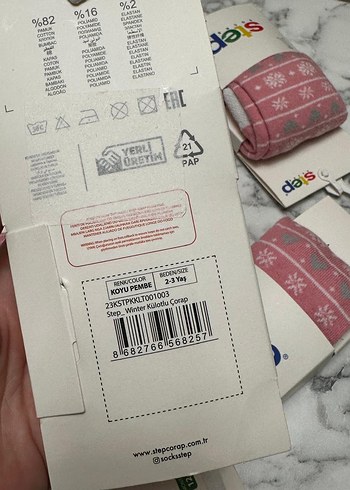 Kız Çocuk Pembe külotlu çorap - Görsel 5