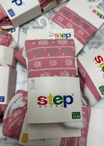 Kız Çocuk Pembe külotlu çorap - Görsel 6