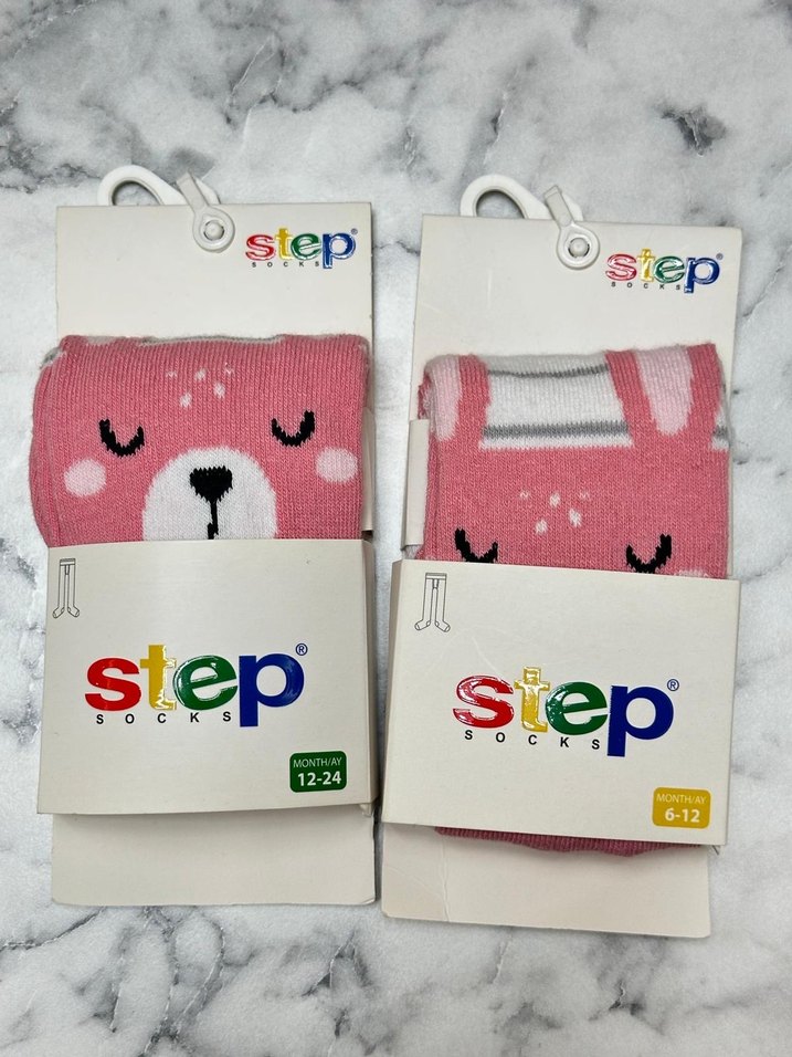 Kız Çocuk Pembe külotlu çorap - Görsel 3