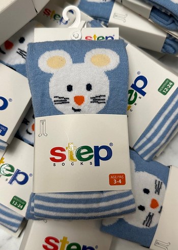 Mavi Erkek Çocuk Baskılı Çorap - Görsel 4