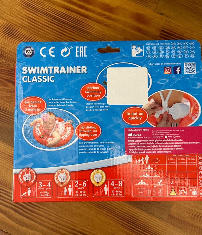 Renkli Swimtrainer Bebek Yüzme Simidi 3-4 Yaş - Görsel 2