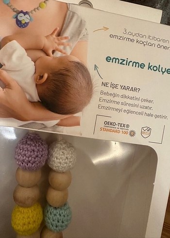 Pastel Renkli Emzirme Kolyesi - Capella - Görsel 2