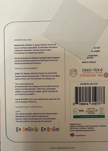 Pastel Renkli Emzirme Kolyesi - Capella - Görsel 3