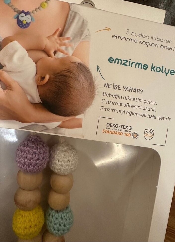 Pastel Renkli Emzirme Kolyesi - Capella - Görsel 2