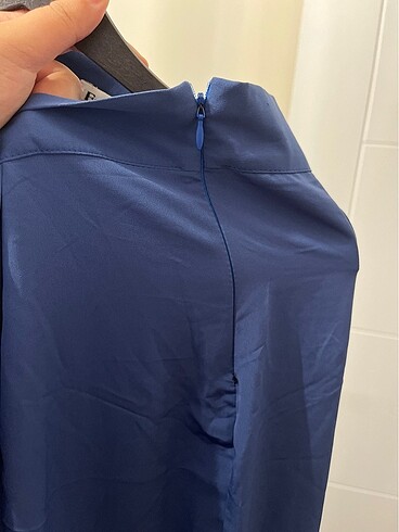 42 Beden mavi Renk Geniş kumaş pantolon