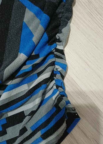#Mavi Gri Zebra Desenli Tunik - Görsel 5