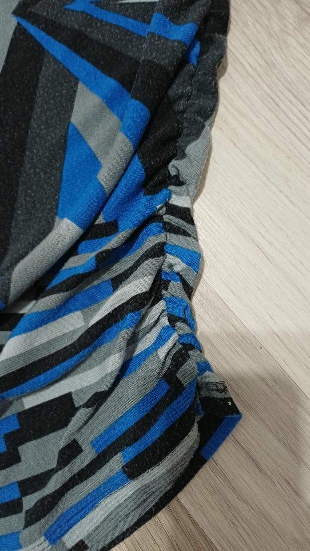 #Mavi Gri Zebra Desenli Tunik - Görsel 5