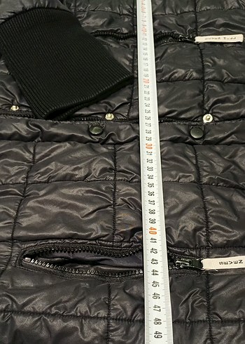 Siyah Düğmeli Kadın Uzun Kışlık Mont - Görsel 8