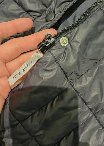 Siyah Düğmeli Kadın Uzun Kışlık Mont - Görsel 5