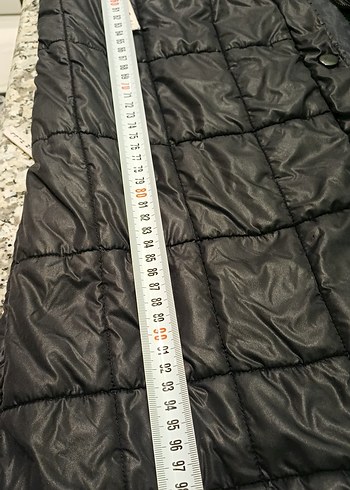 Siyah Düğmeli Kadın Uzun Kışlık Mont - Görsel 4