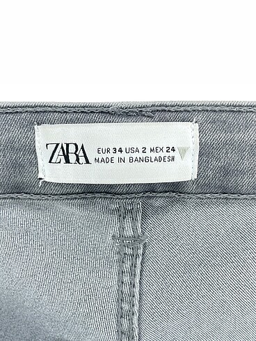 34 Beden gri Renk Zara Jean / Kot %70 İndirimli.