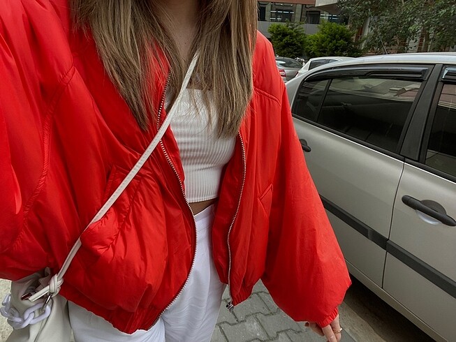 s Beden kırmızı Renk Zara bomber ceket