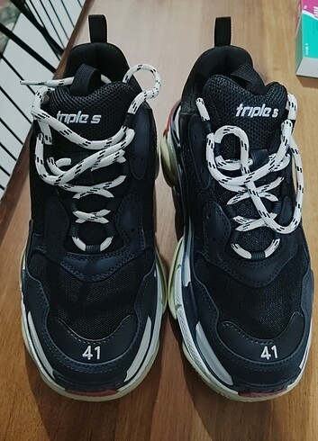 Balenciaga balenciaga triple s black red