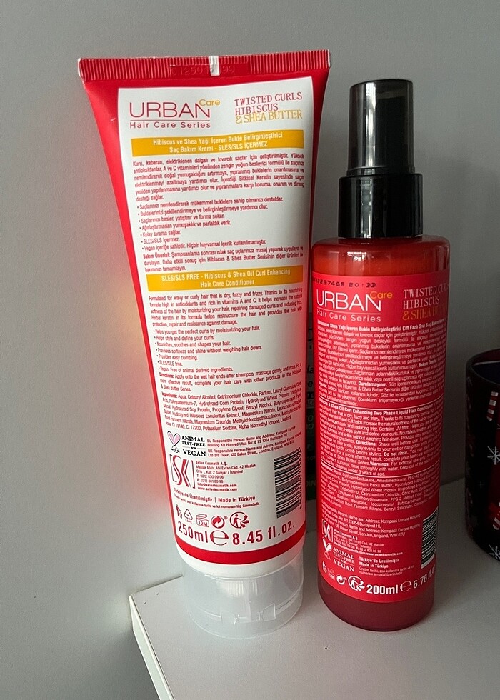 Urban care twisted curls saç bakım kremi ve saç bakım spreyi kıv - Görsel 2