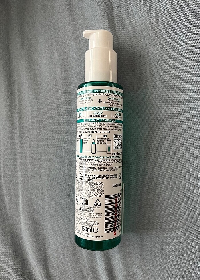 Loreal Bright Reveal Yüz temizleme jeli - Görsel 2