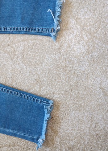 Yırtık Detaylı düşük bel Mavi Kadın Skinny Jean - Görsel 2