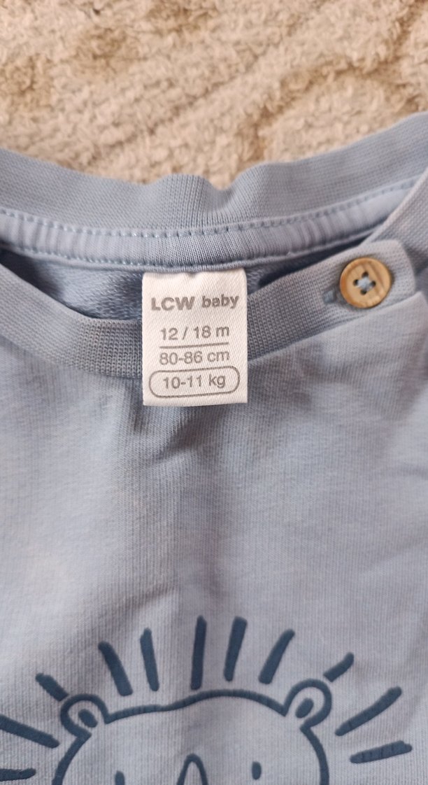 Mavi Erkek Bebek Triko Takım, Uzun Kollu - Görsel 2