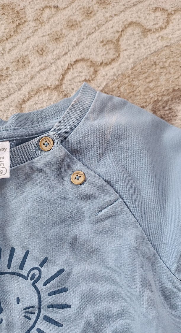 Mavi Erkek Bebek Triko Takım, Uzun Kollu - Görsel 3