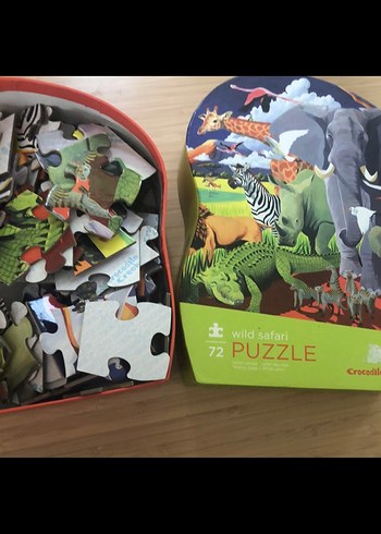 Fisher Price Crocodile Creek Wild Safari 72 Parça Puzzle