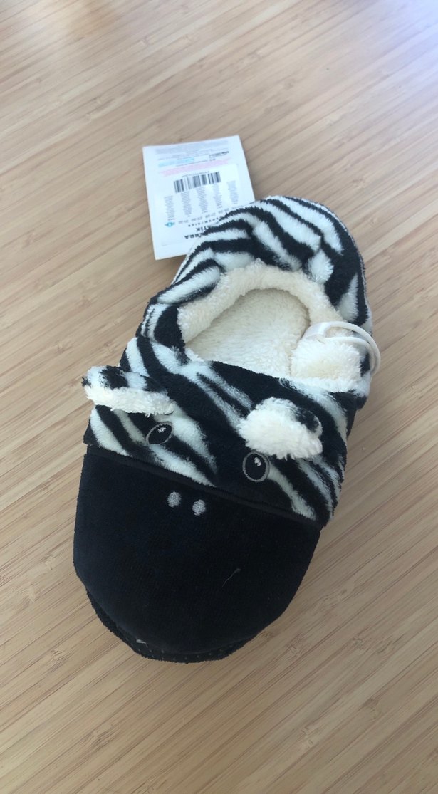 Penti Kız Çocuk Zebra Desenli Sıcak Ev Terliği - Görsel 3