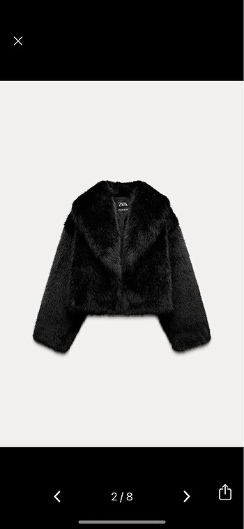 m Beden Zara suni peluş kürk yeni sezon