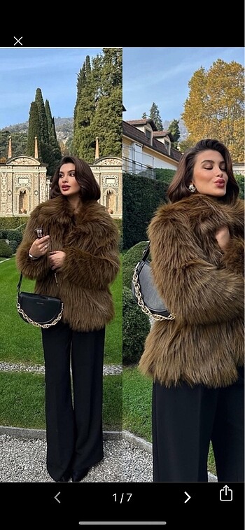 Zara suni kürk yeni sezon Orjinal