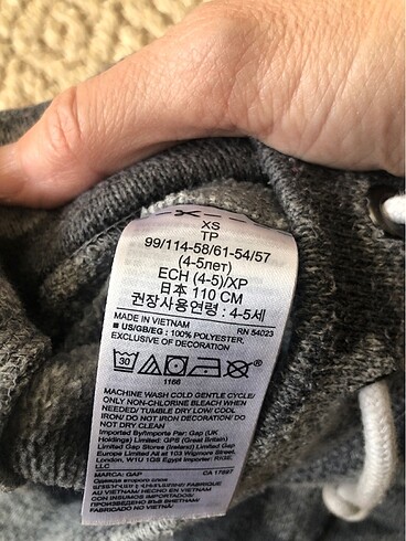 5 Yaş Beden gri Renk Gap çocuk pantolon