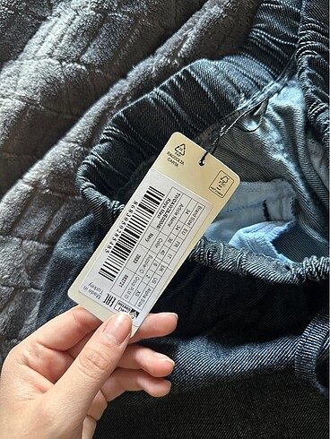 34 Beden Trendyolmilla kot görünümlü bol paça pant