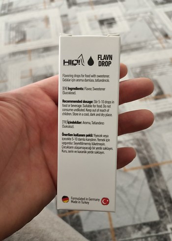 HIQ Flav'n Drops 30ml Vanilya Ahududu Aromalı - Görsel 3