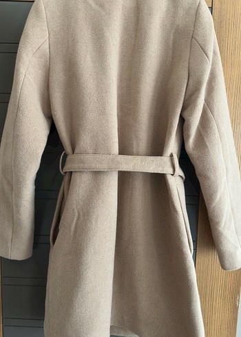 H&M Bej Kuşaklı Midi Kaban
