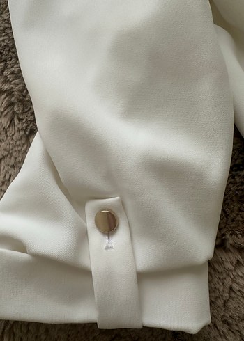 s Beden beyaz Renk Zara Beyaz Düğmeli Kadın Blazer Ceket
