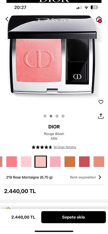 Beden Renk dior rose montaigne blush