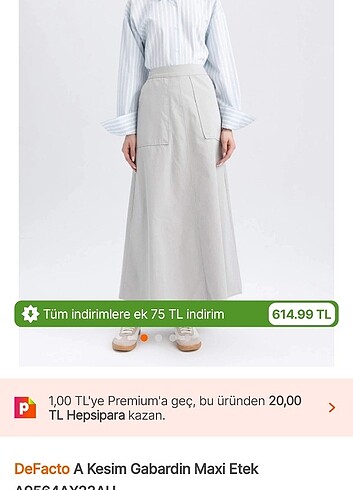 DeFacto gri etek