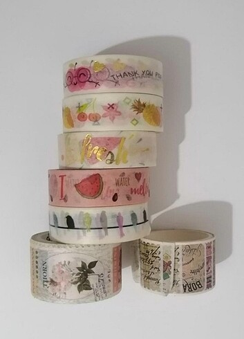 Renkli washi tape