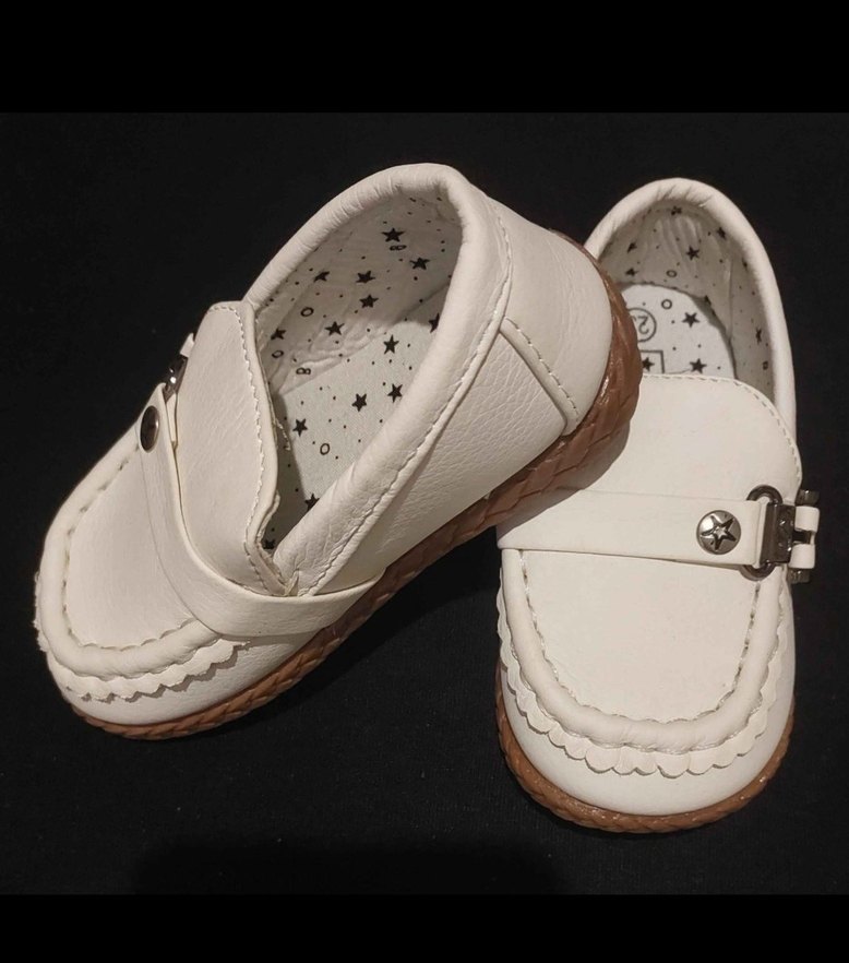 Sade Beyaz Erkek Çocuk Biker Ayakkabı - Görsel 5