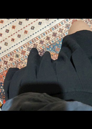 Siyah Pamuklu Salaş Hamile Etek - Görsel 2