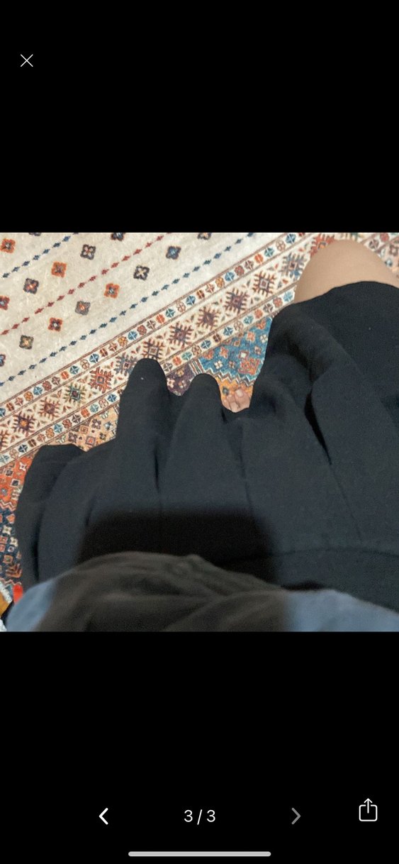 Siyah Pamuklu Salaş Hamile Etek - Görsel 2