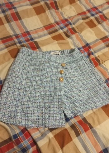 Düğmeli Çok Renkli Mini Şort - Görsel 3