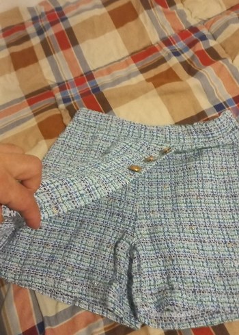 Düğmeli Çok Renkli Mini Şort - Görsel 5